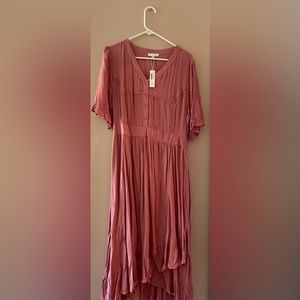 Hannah Dusty Mauve Midi Dress
